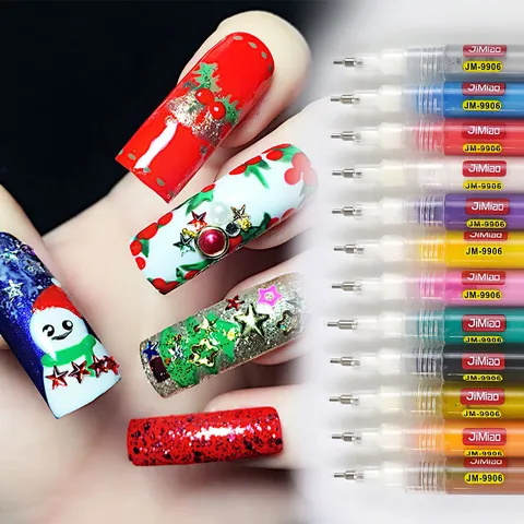Kleurrijke Nail Art Acrylverf Marker Stiften Fijne Naaldpunt Professioneel Voor DIY Graffiti Tekenen En Schrijven
