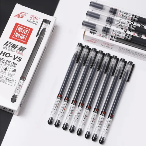 Bolígrafo Rollerball de Líquido Directo Tinta Negra de Secado Rápido Artículos de Oficina para Estudiantes Punta de Aguja Bolígrafo de Gel