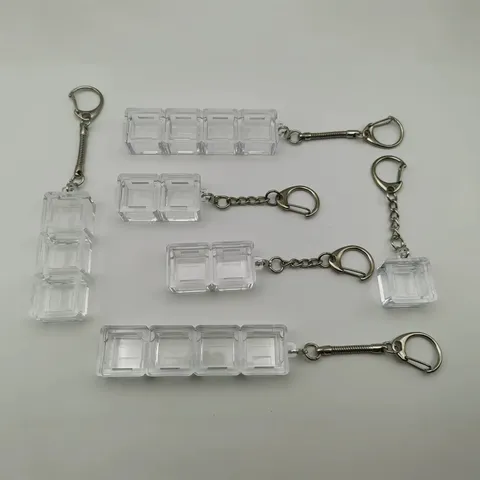 Transparent Mechanical Keyboard Switch Tester Base Keychain Plastic DIY Fidget Clicker Stress Relief Toy Gift