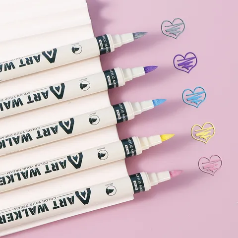 Dubbel-tip Acryl Marker Stift Waterdicht Sneldrogend Gekleurde Marker Voor School Kantoor Studenten Schilderij