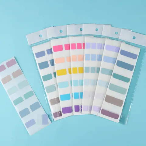 Etichette Adesive Indice Morandi Note Adesive Fluorescenti Segnapagina Colorati Note Adesive PET Trasparenti Per Studente Ufficio Scuola