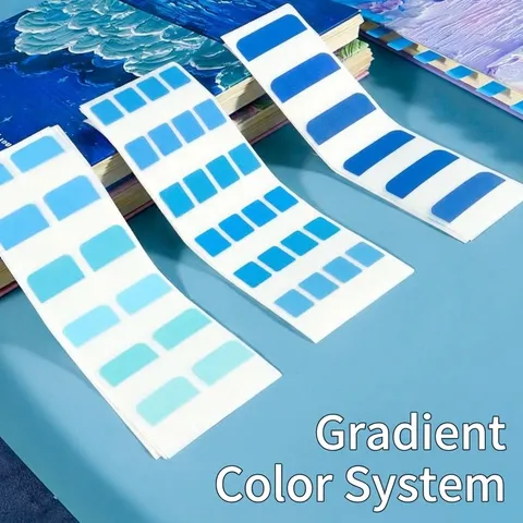 Gradient Color Index Stickers Semi-Transparent Writable Page Markers File Classification Labels For Students School Office Stationery Notes Marking