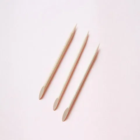 Double Headed Orange Wood Sticks Cuticle Pusher Nail Art Cleaning Tool For Manicure Pedicure Salon Home Use Natural Wood