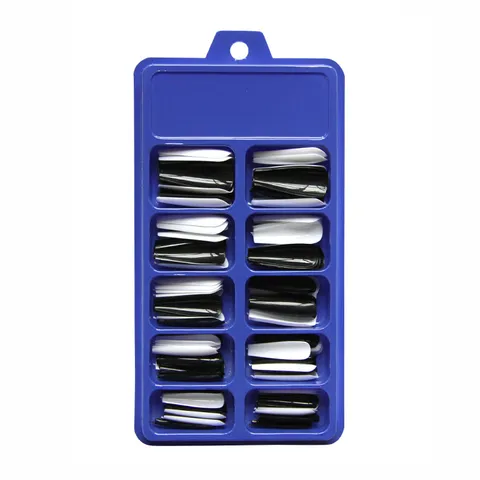 Faux Ongles Ballerine Longs Colorés à Presser Ensemble d'Ongles Cercueil Avec Boîte de Rangement Pour Décoration de Manucure Femme