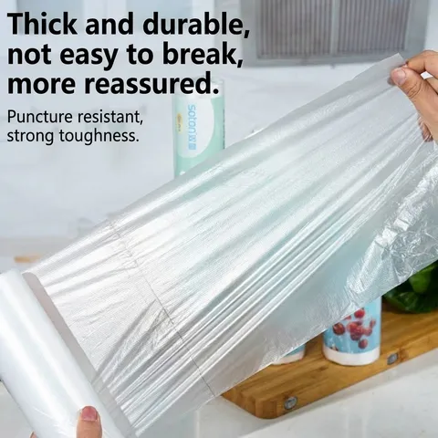 Food Grade PE Fresh-keeping Bags Thickened Perforated Food Wrap Rolls Leak-proof Disposable Kitchen Storage Bags For Food Preservation
