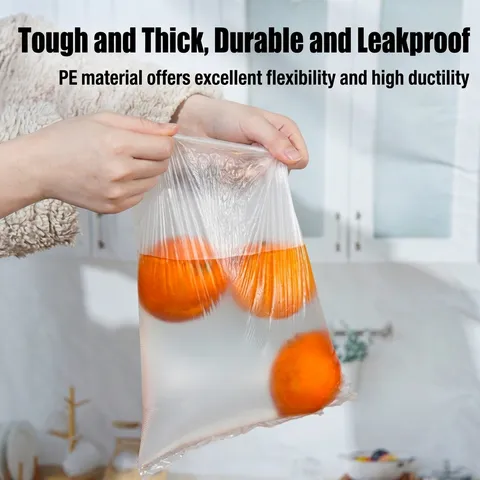 Food Grade PE Fresh-keeping Bags Thickened Perforated Food Wrap Rolls Leak-proof Disposable Kitchen Storage Bags For Food Preservation
