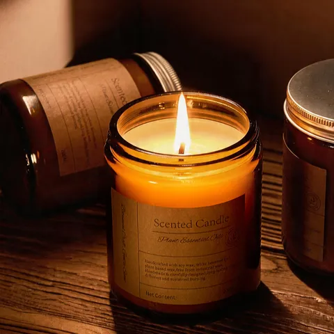 Natural Soy Wax Scented Candle Long Lasting Aromatherapy Glass Jar Candle For Home Fragrance Relaxing Gift