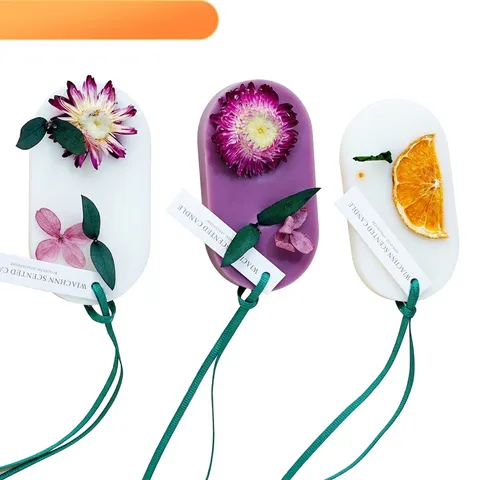 Handgemaakte Geurende Wastabletten Paraffine Hangende Luchtverfrisser Met Echte Gedroogde Bloemen Voor Kledingkast Thuis