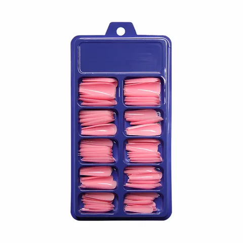 Uñas Postizas Extra Largas Ballerina Coffin Press On Color Sólido Full Cover Uñas Artificiales Para Salón DIY Manicura Mujer Belleza