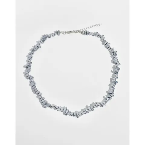 Minimalistische Unregelmäßige Geometrische Zerknitterte Anhänger Halskette Für Damen Kupfer Galvanisiert Mode Koreanischen Stil Schlüsselbein Kette Schmuck