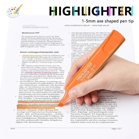 Glitter Highlighters Shimmering Fluorescent Marker Highlighting Pens Chisel Tip Flash Markers For Journaling Drawing Art School Office Supplies