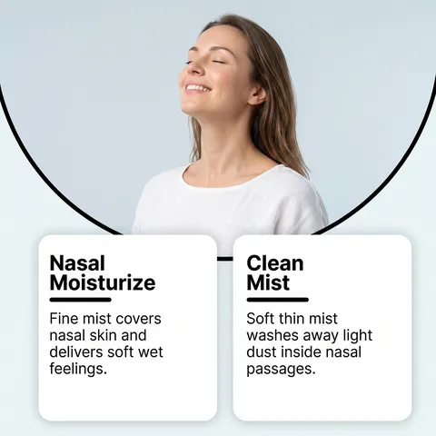 Aerodine Spray de Nettoyage Nasal Brume Saline Apaisante Hydratante Flacon en Verre Brun Spray de Soin Nasal Doux
