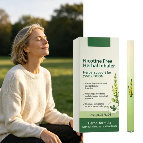 Portable Herbal Inhaler Stick For Respiratory Care Refreshing Nose Relief Mint Scented Breathing Support Wellness Tool