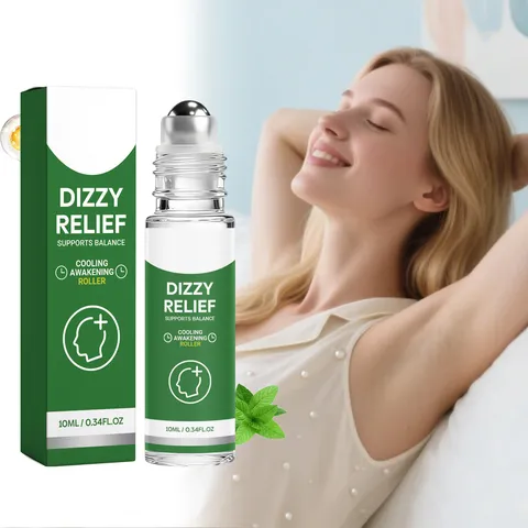 Olio Essenziale Rinfrescante alla Menta in Bottiglia di Vetro per il Corpo Portatile Rullo Lenitivo Cura della Pelle