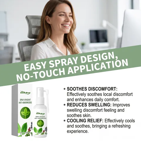 South Moon Spray de Soin Périanal Liquide Apaisant Contre les Hémorroïdes Formule Douce aux Herbes pour les Soins Corporels