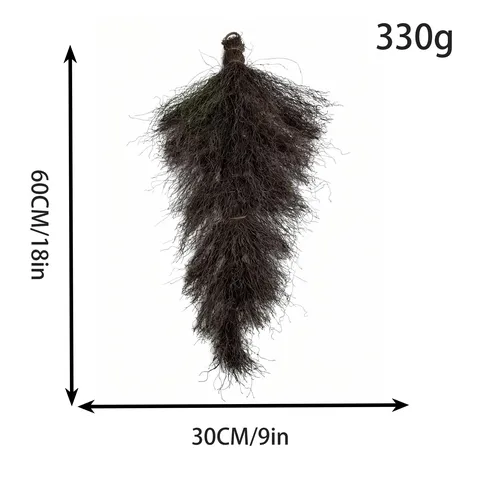 Handmade Plastic Teardrop Wreath Base Woven Brown Broom Garland DIY Holiday Home Wall Hanging Decoration Semi-Finished Ring
