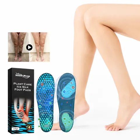 Eisseide Atmungsaktive Einlegesohlen Unisex Bequeme Netz Sport Dämpfungsohlen Mit Massagepunkten Und Magnettherapie