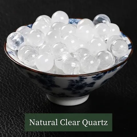 Cuentas Redondas de Piedra Natural y Cristal Sin Agujero para Bisutería DIY Pulido a Mano Cuentas Sueltas Cuarzo Rosa Ojo de Tigre Amatista