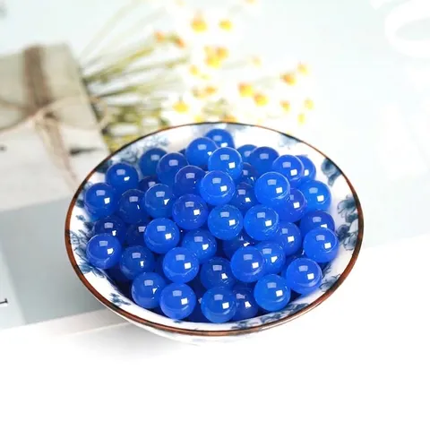 7A Achat Ohne Loch Runde Perlen Für DIY Schmuck Ohrring Zubehör Naturstein Poliert Lose Perlen Rosenquarz Tigerauge Jaspis