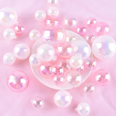 Plastic Cake Decoration Ball Holographic Bubble Cake Topper Set Birthday Party Baking Ornaments