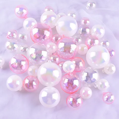 Plastic Cake Decoration Ball Holographic Bubble Cake Topper Set Birthday Party Baking Ornaments
