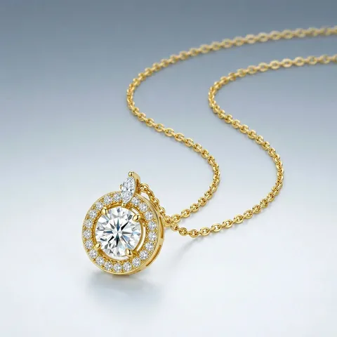 Collana in Argento Sterling S925 Con Moissanite Ciondolo a Cuore Battente Catena Per Clavicola Per Gioielli Da Donna Con Certificato GRA