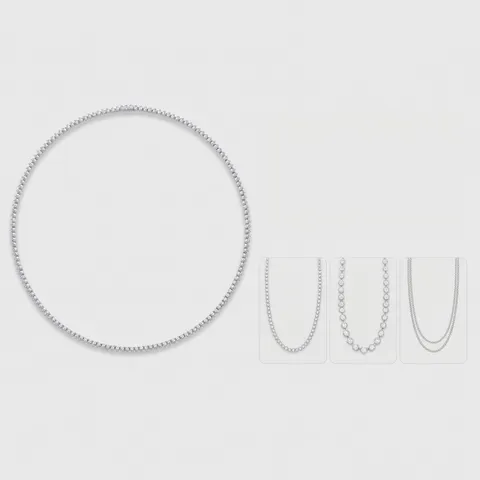 Collar de Tenis de Moissanita de Plata de Ley 925 para Mujer Estilo Francés de Alta Gama Gargantilla Geométrica Joyas de Boda Con GRA