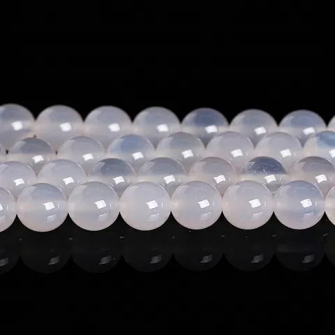 Natural Red Agate Black Agate Round Loose Beads 4mm-16mm Polished Stone Beads For DIY Jewelry Making Bracelet Necklace Findings