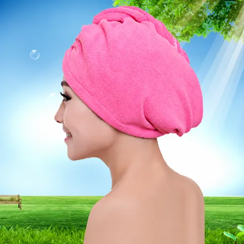 Microfiber Dry Hair Cap Thickened Absorbent Quick Drying Hair Towel Wrap Cap For Women Home Bathroom