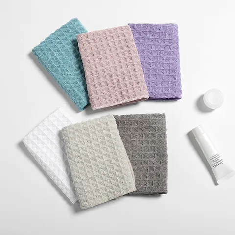 Waffle Weave Kitchen Absorbent Small Towel Soft Microfiber Face Hand Towel Bathroom Cleaning Rag Beauty Salon Gift Towel