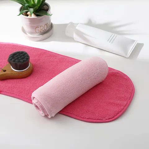 Microfiber Makeup Remover Towel Reusable Soft Coral Fleece Face Cleansing Cloth Highly Absorbent Face Wash Towel For Women Home Travel Use