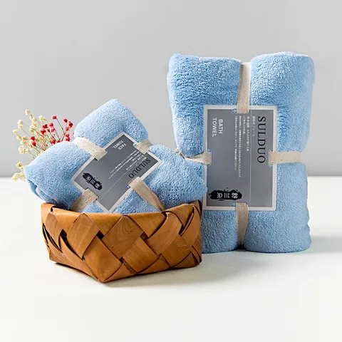 Coral Fleece Towel Set Soft Absorbent Bath Towel And Face Towel Set Home Bathroom Quick Dry Towels