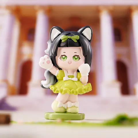 Lindo Tangxin Miaoyu Chica con Orejas de Gato Caja Ciega Adorno de Resina Figura de Decoración de Escritorio Regalo