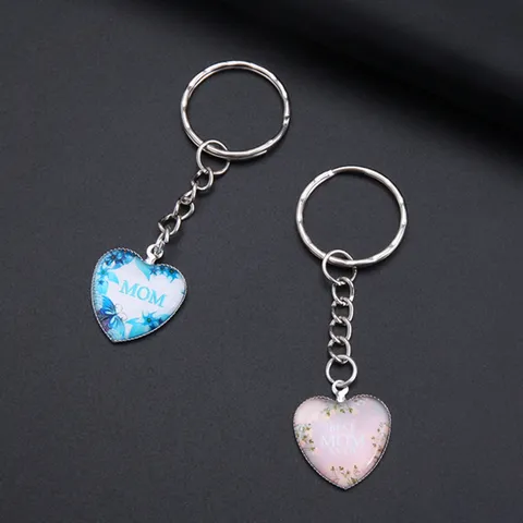 Moederdag Cadeau Hart Sleutelhanger MOM Best Mom Ever Letterprint Glazen Edelstein Legering Hanger Voor Dames
