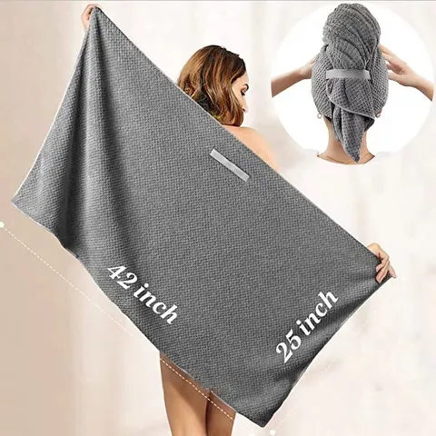 Thickened Coral Fleece Hair Drying Towel Quick Dry Hair Turban Wrap Soft Absorbent Bath Cap For Women Daily Use