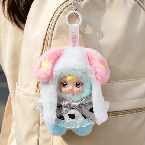 Llavero Colgante de Peluche Youmi Beastie EDM Festival Series Blind Box Linda Muñeca de Animal Relleno Adorno para Bolso