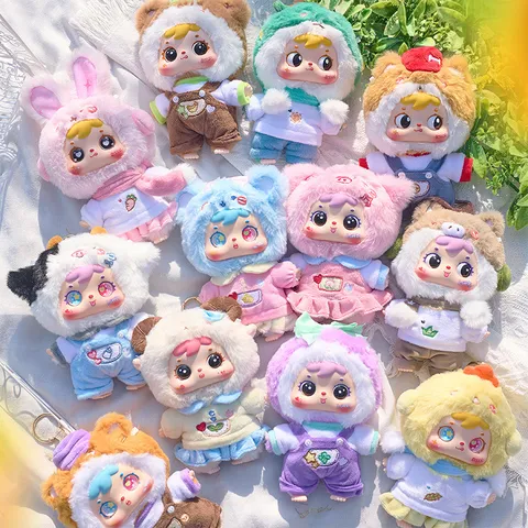 Cute Cartoon Plush Blind Box Doll Chinese Zodiac Animal Dress Up Plush Toy Squishy Creative Desktop Ornament Birthday Gift For Unisex