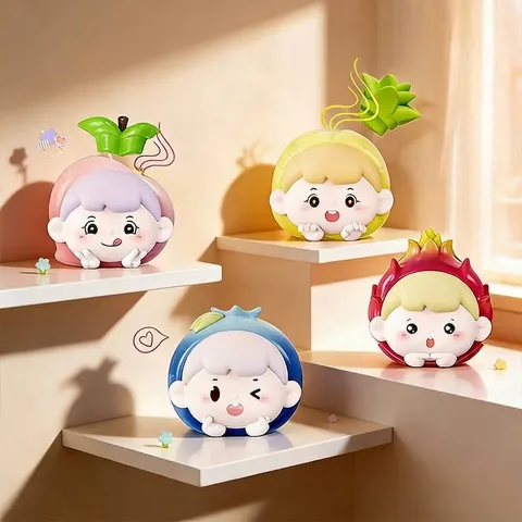 Figura de Caja Ciega Serie Huerto Perfumado Niño Travieso PVC Dibujos Animados Tema Fruta Decoración de Escritorio Perfumada Juguete