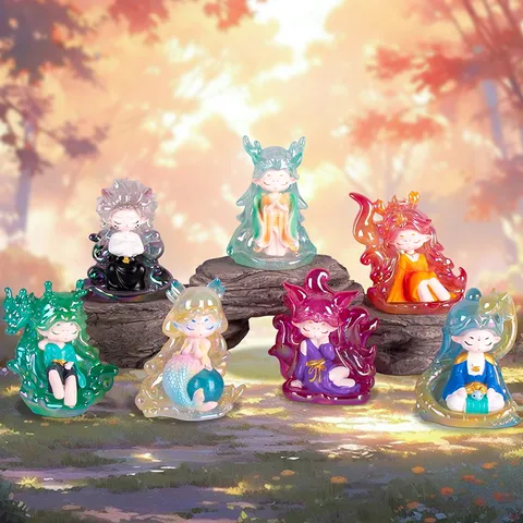 Boîte Mystère Bête Mythique de Rêve Ornement en Résine Figurine d'Animal Mignon pour Décoration de Bureau Cadeau