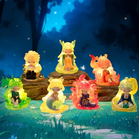 Boîte Mystère Bête Mythique de Rêve Ornement en Résine Figurine d'Animal Mignon pour Décoration de Bureau Cadeau