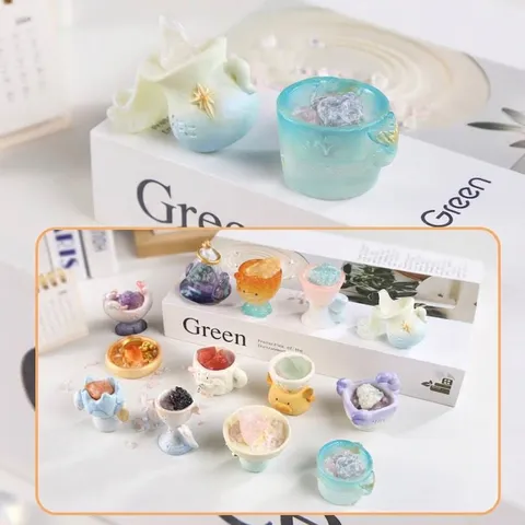 Boîte Aveugle Zodiaque PAI Cristal Figurine en Résine Décoration de Bureau Mignonne Cadeau d'Anniversaire Fait Main Maison Bureau