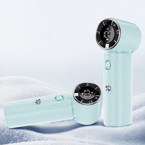 Portable Handheld Mini Fan Rechargeable Desktop Outdoor Personal Fan with Digital Display and Adjustable Speed