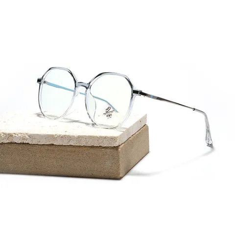 Polygon Oversized TR90 Metal Frame Blue Light Blocking Glasses For Women Men UV400 Protection Sweet Vintage Optical Eyeglasses Frame