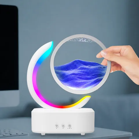 Sandglass Aromatherapy Machine Household Automatic Fragrance Sprayer Colorful Ambient Light Silent Desktop Bedroom Humidifier