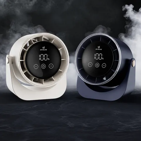 Ventilatore da Tavolo in Plastica Ricaricabile USB 100 Velocità Display Digitale Ventilatore da Parete Per Ufficio Casa