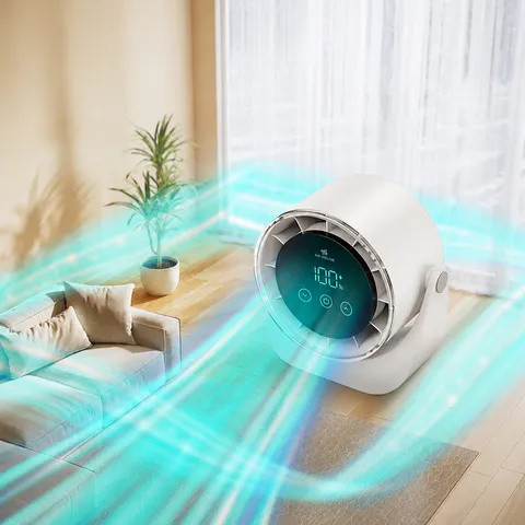 Ventilatore da Tavolo in Plastica Ricaricabile USB 100 Velocità Display Digitale Ventilatore da Parete Per Ufficio Casa