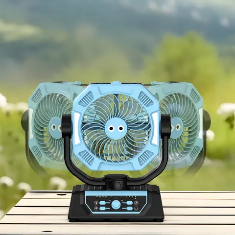 Portable Outdoor Camping Fan USB Rechargeable Mist Cooling Tent Ceiling Fan With LED Light Multi Speed Air Circulator