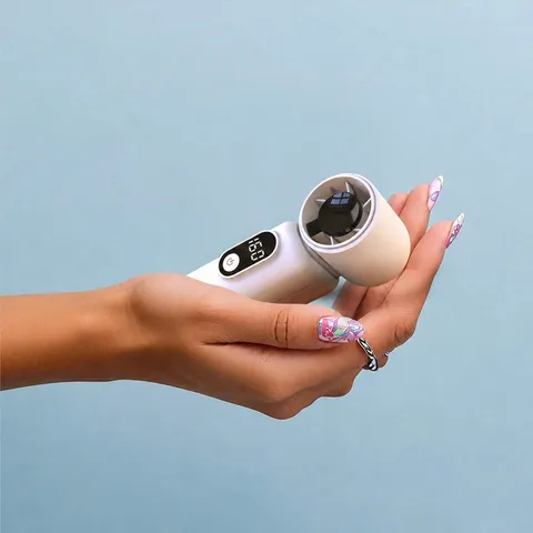 Portable Handheld Mini Fan USB Rechargeable Digital Display Personal Pocket Cooling Fan For Outdoor Office Travel