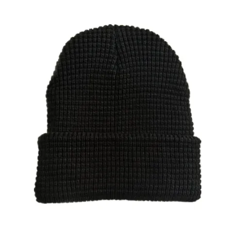 Unisex Waffelstrick Beanie Mütze Verdickte Warme Ananasmuster Winter Einfarbig Acryl Umschlagmütze Für Outdoor Sport