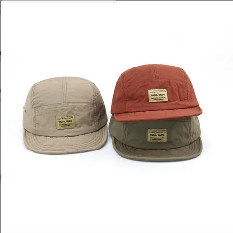 Retro 5 Panel Short Brim Baseball Cap Unisex Quick Dry Polyester Adjustable Sport Trucker Hat Outdoor Casual Sun Hat